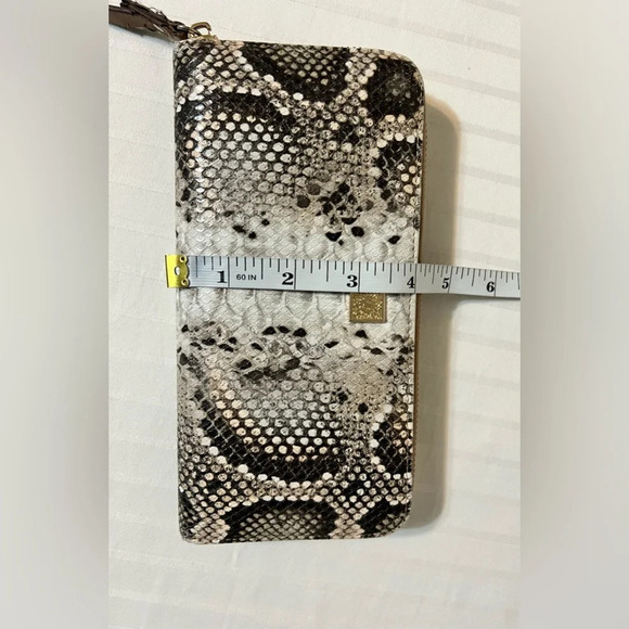 Ann Klein snakeskin wallet  brown/cream - Picture 14 of 16